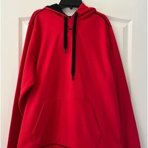 EUC Under Armour red and black hoodie